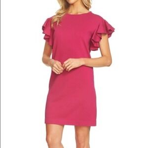 CeCe by Cynthia SteffeFuchsia Ruffle Sleeve Sweater Work/Office Dress size S